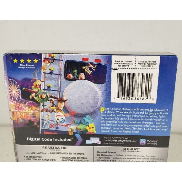 TOY STORY 4 4K Ultra HD/Blu-ray 3 Disc Limited Edition NEW Gallery/Storybook A60 - Picture 11 of 12